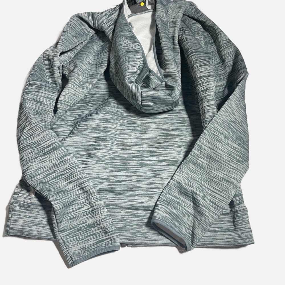 Zella Boys Zip-Up Hoodie Kids XL 14/16 Grey Space Dye Fleece Active Sweatshirt - Picture 4 of 4